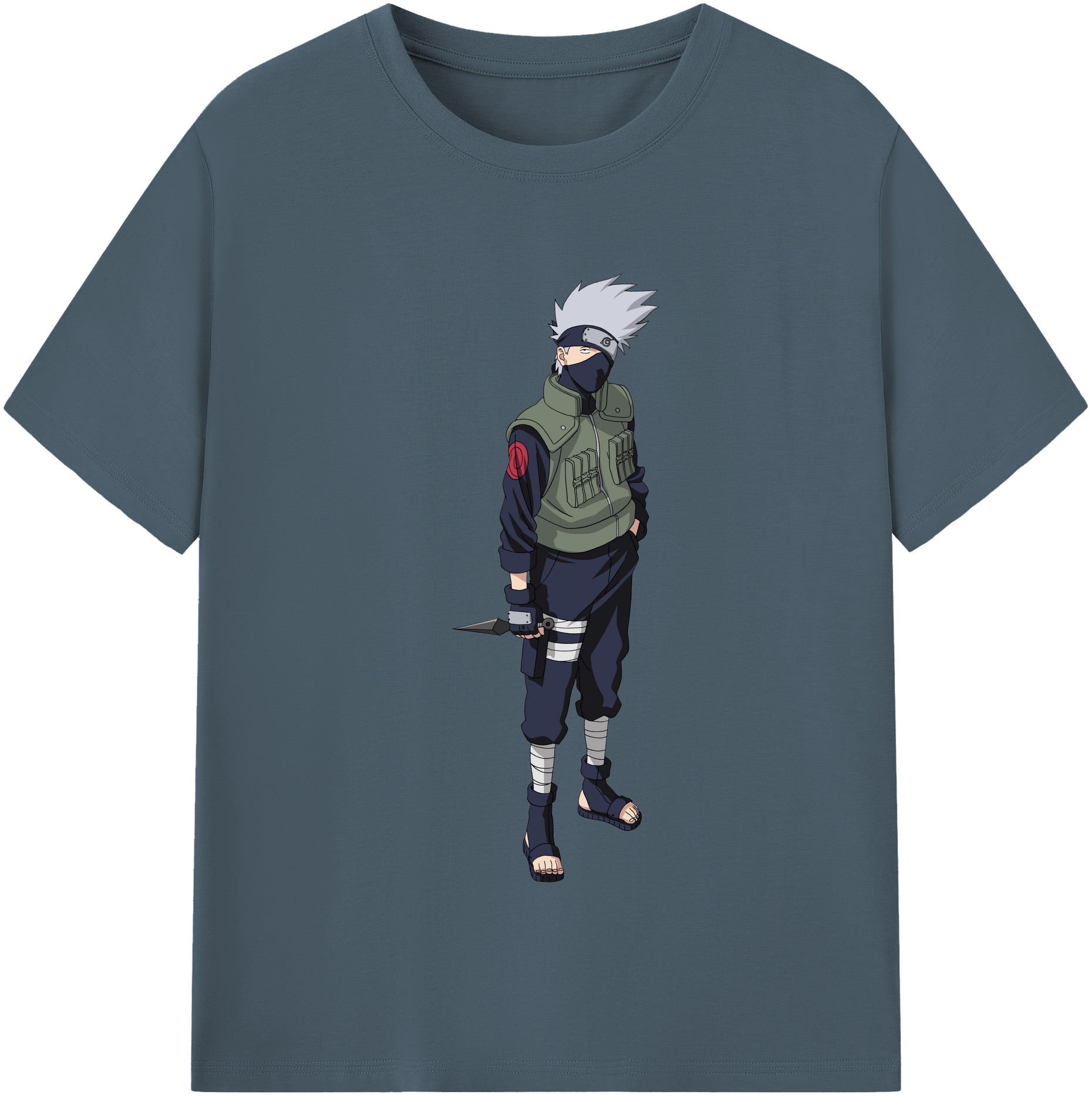 （画像用） NARUTO -ナルト- はたけ カカシ Hatake Kakashi 綿100％半袖Tシャツ（フロントプリント）